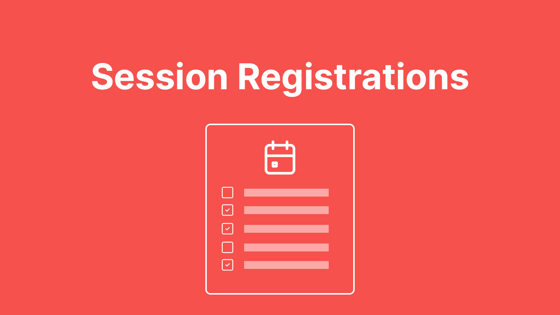 My Own Agenda – Session Registrations with Real-Time Marketing Forms