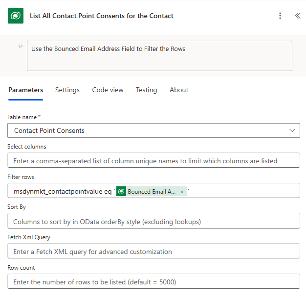 List all Contact Point Consent Records for the Bounced Email Address