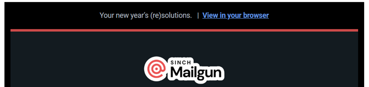 Example of web version link in Mailgun Email