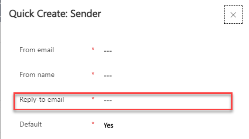 Set the reply-to address in a Sender in your Brand Profile